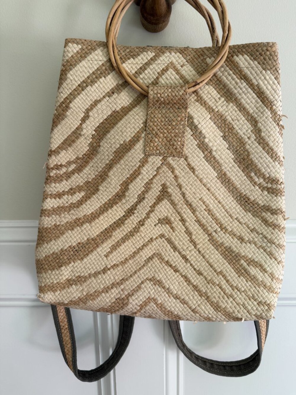 Anthropologie Tiger Woven Banago Woven Backpack - Picture 4 of 5